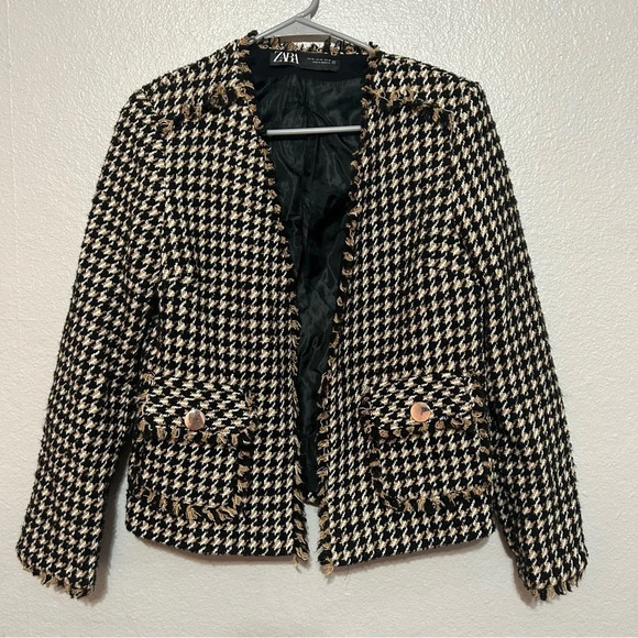 Zara Houndstooth Blazer Shoulder Pads​​ - Picture 2 of 7